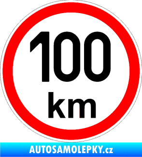 Samolepka Maximální rychlost 100km - nejvyšší konstrukční rychlost černá