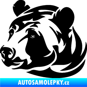 Samolepka Medvěd 007 levá hlava černá