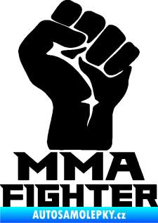 Samolepka MMA Fighter 001 pravá pěst černá