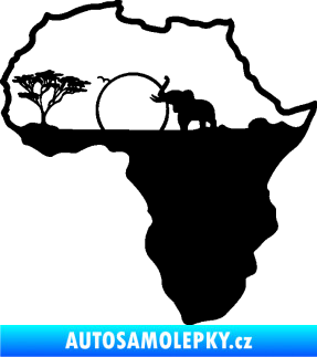 Samolepka Motiv Afrika 002 slon černá