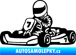 Samolepka Motokára 002 levá černá