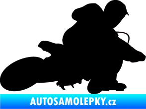 Samolepka Motorka 005 pravá motokros černá