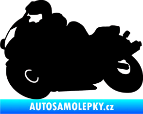 Samolepka Motorka 006 levá silniční motorky černá