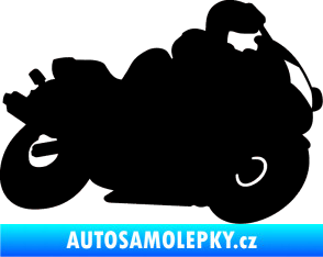 Samolepka Motorka 006 pravá silniční motorky černá