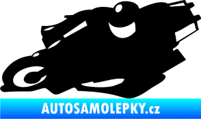 Samolepka Motorka 007 levá silniční motorky černá