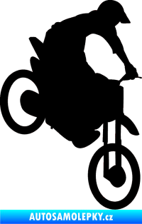 Samolepka Motorka 016 pravá motokros černá