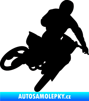 Samolepka Motorka 025 pravá motokros černá