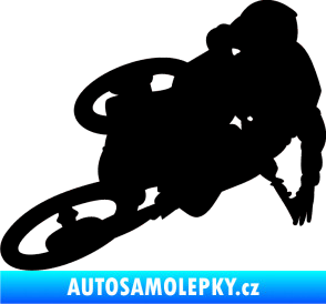 Samolepka Motorka 026 levá motokros freestyle černá