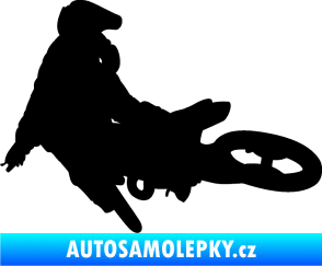 Samolepka Motorka 028 levá motokros černá