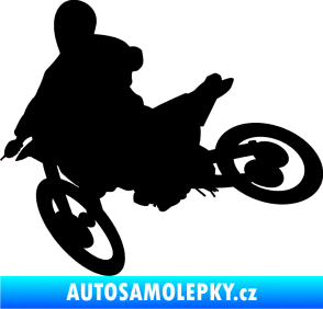Samolepka Motorka 034 levá motokros černá