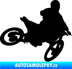 Samolepka Motorka 034 pravá motokros černá