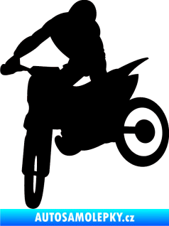 Samolepka Motorka 037 levá motokros černá