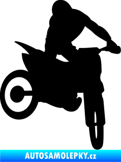 Samolepka Motorka 037 pravá motokros černá