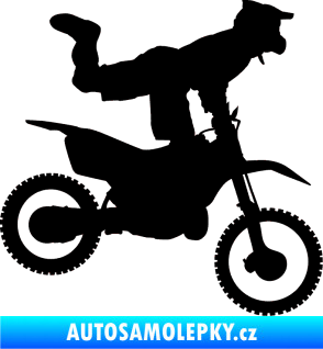 Samolepka Motorka 038 pravá motokros freestyle černá