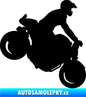 Samolepka Motorka 044 pravá motokros černá