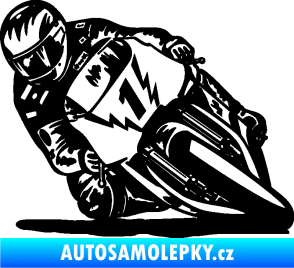 Samolepka Motorka 051 levá černá