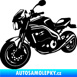 Samolepka Motorka 055 levá černá