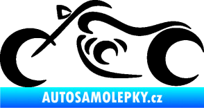 Samolepka Motorka 057 levá obrys černá