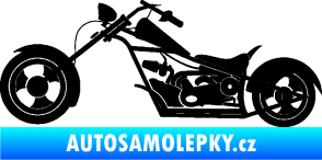 Samolepka Motorka chopper 001 levá černá