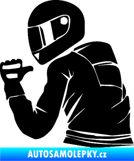 Samolepka Motorkář 001 levá černá