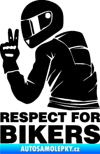 Samolepka Motorkář 004 respect for bikers nápis černá