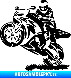 Samolepka Motorkář 010 levá černá