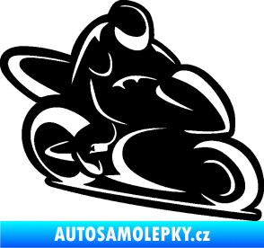Samolepka Motorkář 011 pravá černá