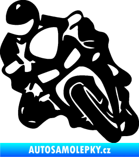 Samolepka Motorkář 013 levá černá