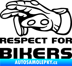 Samolepka Motorkář 014 levá respect for bikers černá