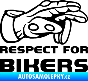 Samolepka Motorkář 014 pravá respect for bikers černá