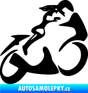 Samolepka Motorkářka 001 pravá černá