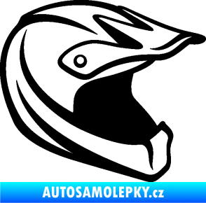 Samolepka Motorkářská helma 001 pravá černá