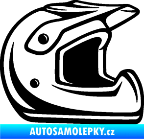 Samolepka Motorkářská helma 002 pravá černá