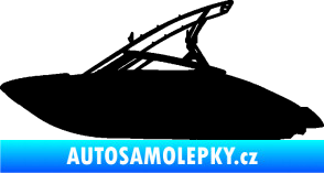 Samolepka Motorový člun 001 levá černá