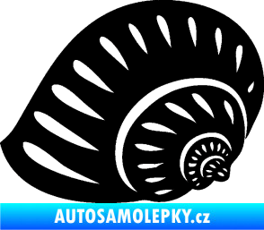 Samolepka Mušle 004 levá ulita černá