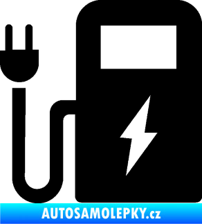 Samolepka Nabíjecí stanice 001 levá elektromobil charge černá