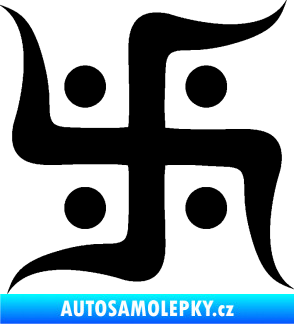 Samolepka Náboženský symbol Džinismus Svastika  černá