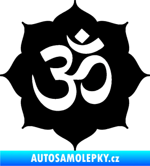 Samolepka Náboženský symbol Hinduismus Óm 002 černá