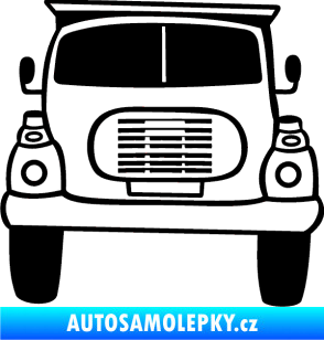Samolepka Nákladní auto karikatura černá