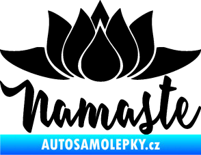 Samolepka Namaste 001 lotosový květ černá