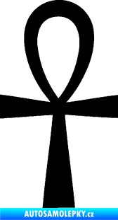 Samolepka Nilský kříž Ankh černá