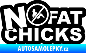 Samolepka No fat chicks 002 černá