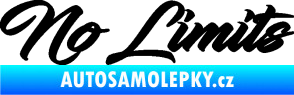 Samolepka No limits nápis černá
