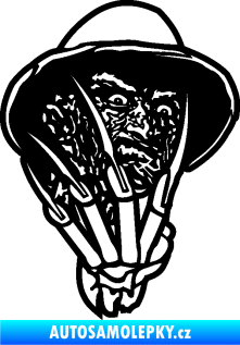 Samolepka Noční můra v Elm Street - Freddy pravá černá