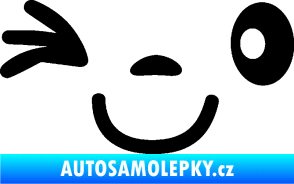 Samolepka Obličej 008 levá mrkající černá