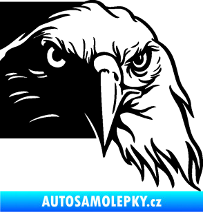 Samolepka Orel 010 pravá hlava černá