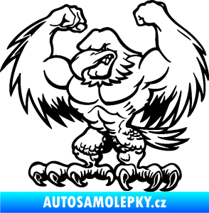Samolepka Orel svalovec levá černá