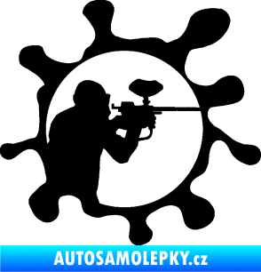 Samolepka Paintball 004 pravá černá