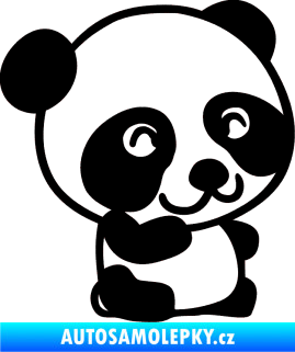 Samolepka Panda 002 pravá černá