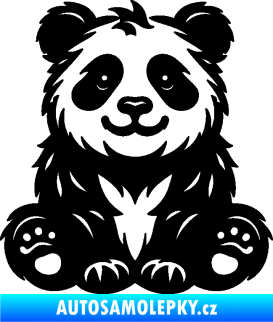 Samolepka Panda 013 levá spokojená černá
